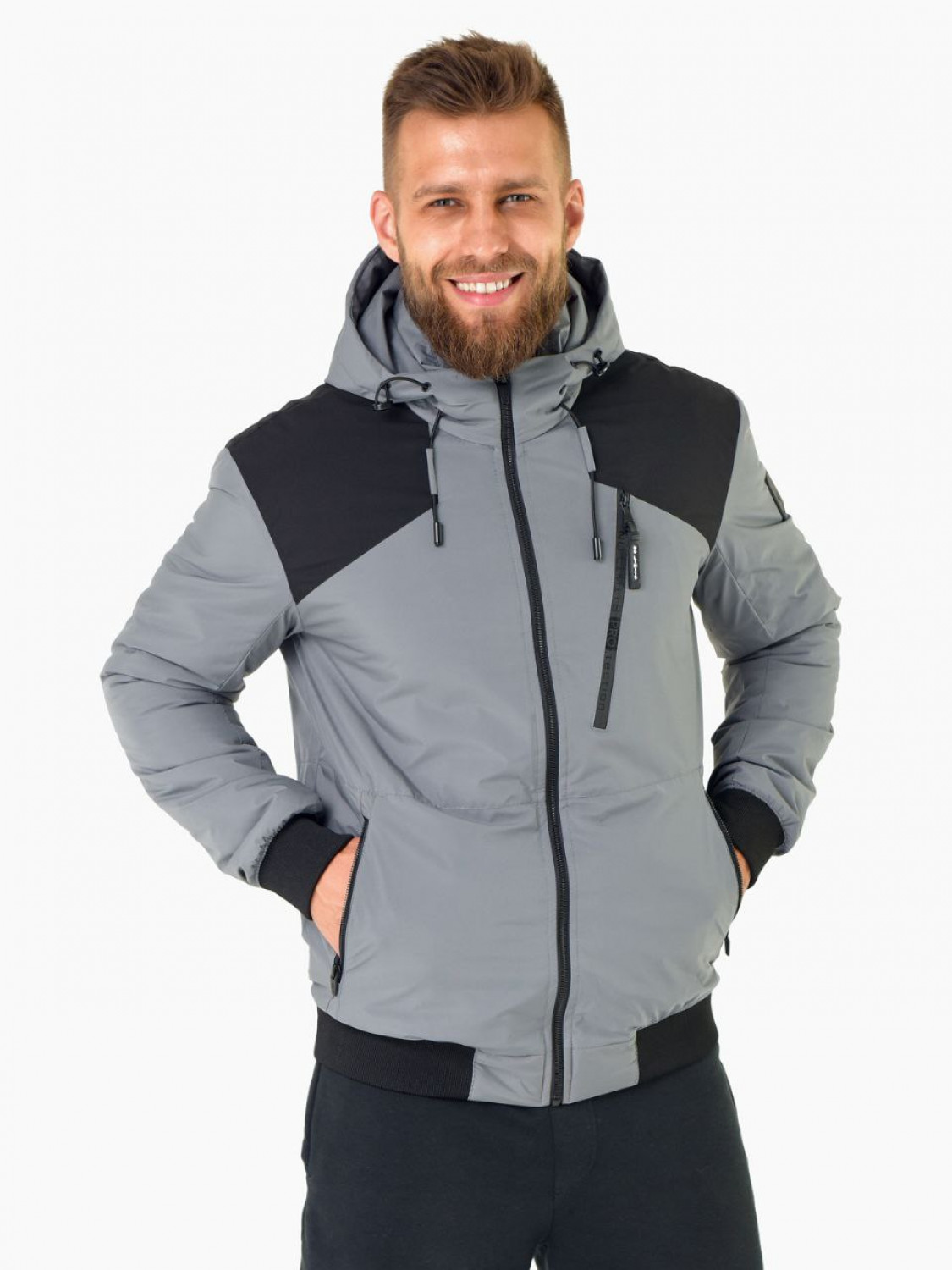 Чоловіча демісезонна куртка BK light gray